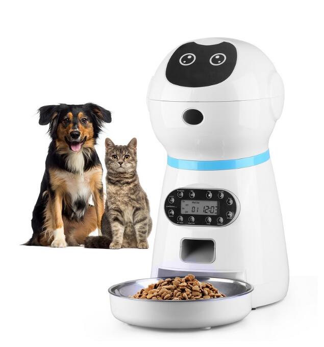 Smart Automatic Pet Feeder — 3.5L with Voice Recorder & Stainless Steel Bowl