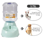 Upgrade Wheat Straw Large Capacity 3.8L Pet Feeder Automatic Water Feeding Dog Basin Pet Bowl
