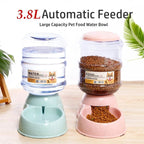 Upgrade Wheat Straw Large Capacity 3.8L Pet Feeder Automatic Water Feeding Dog Basin Pet Bowl