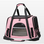 Foldable & Expandable Pet Carrier Bag - Mesh Breathable Cat/Dog Travel Bag, Convertible Crossbody Handbag for Small Pets