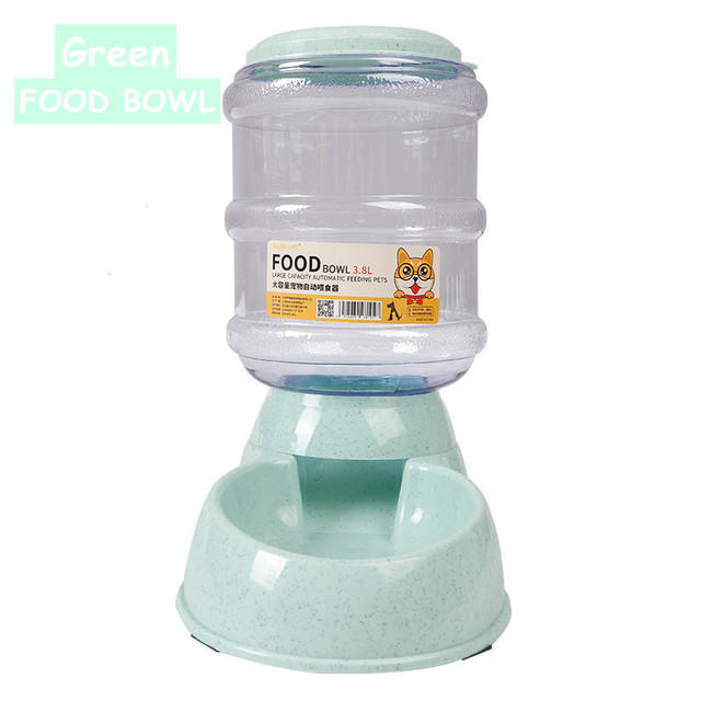 Upgrade Wheat Straw Large Capacity 3.8L Pet Feeder Automatic Water Feeding Dog Basin Pet Bowl