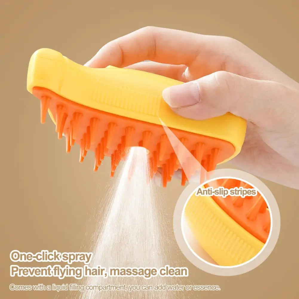 Grooming Brush for Pets Multifunctional Pet Grooming Tool Banana Shape Steamy Cat Brush for Hair Removal Grooming Pet for Pets